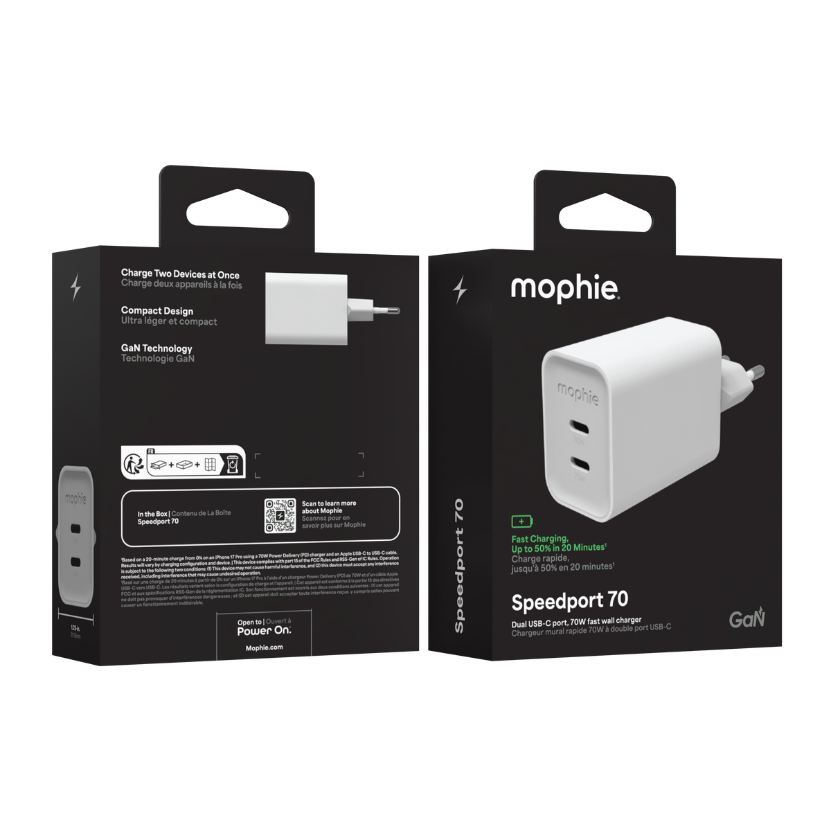 Power adapter USB-C Dual 70W