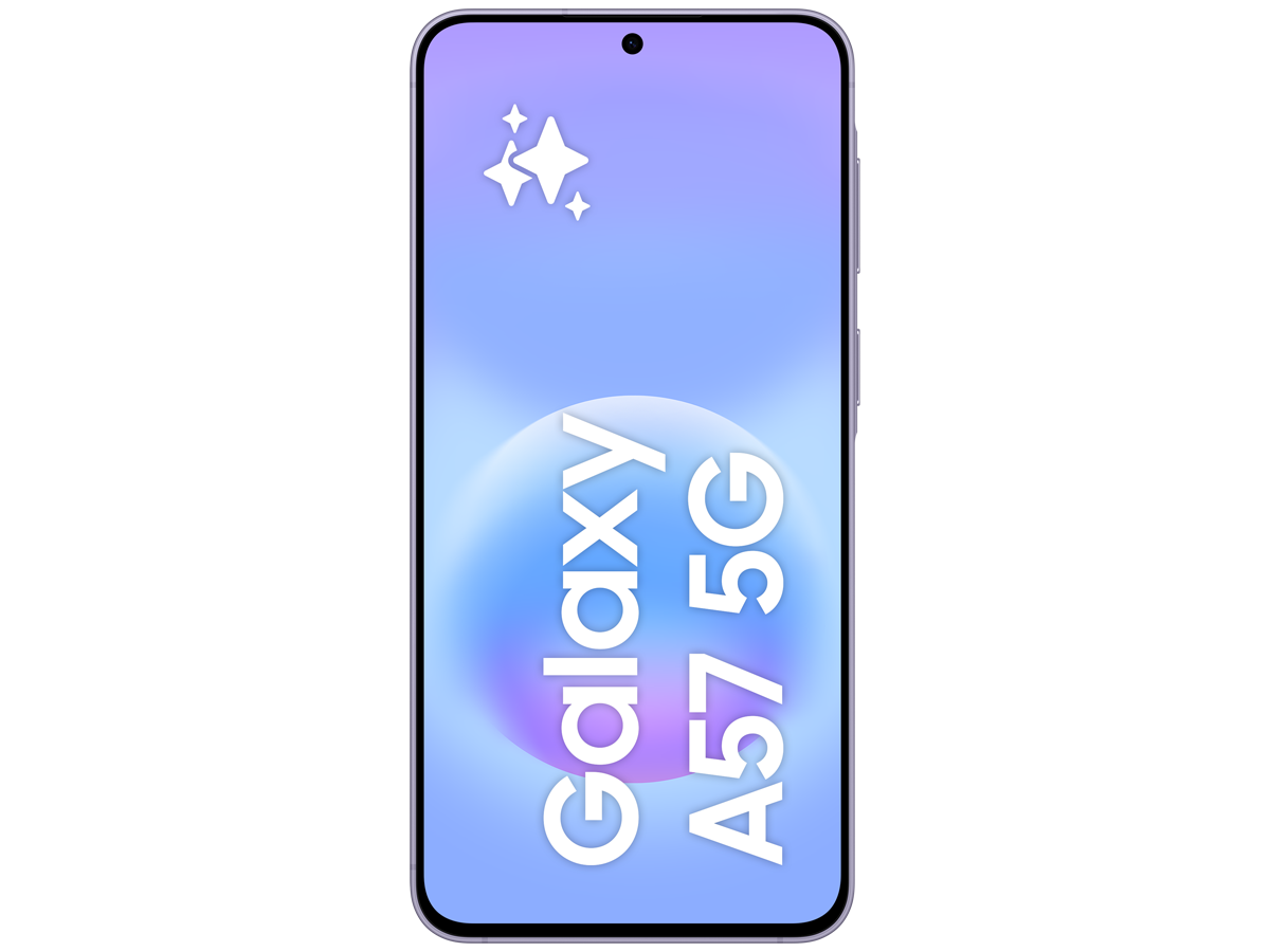 Samsung Galaxy A57 5G i färgen Awesome Lilac