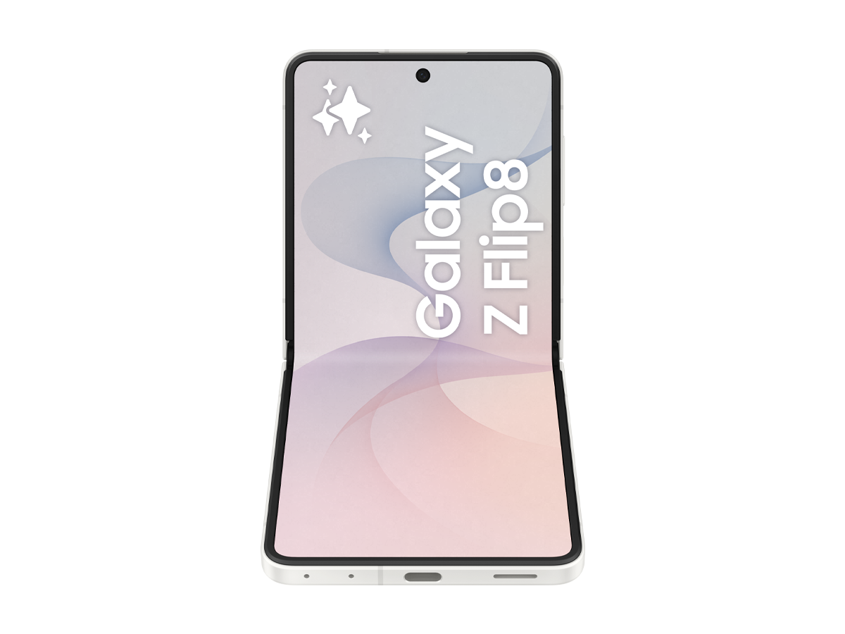 Samsung Galaxy Z Flip8 i färgen Cream